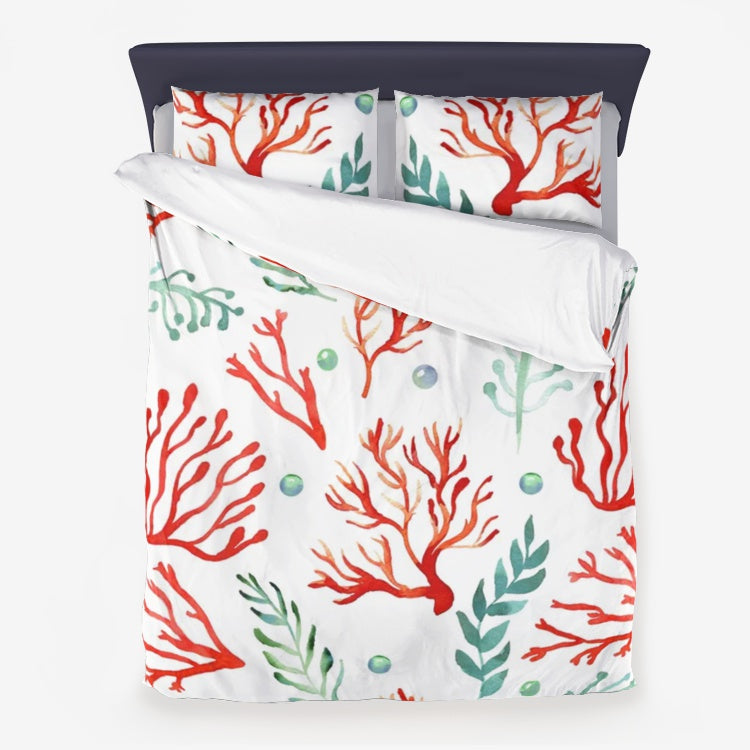 Red Coral Duvet Set