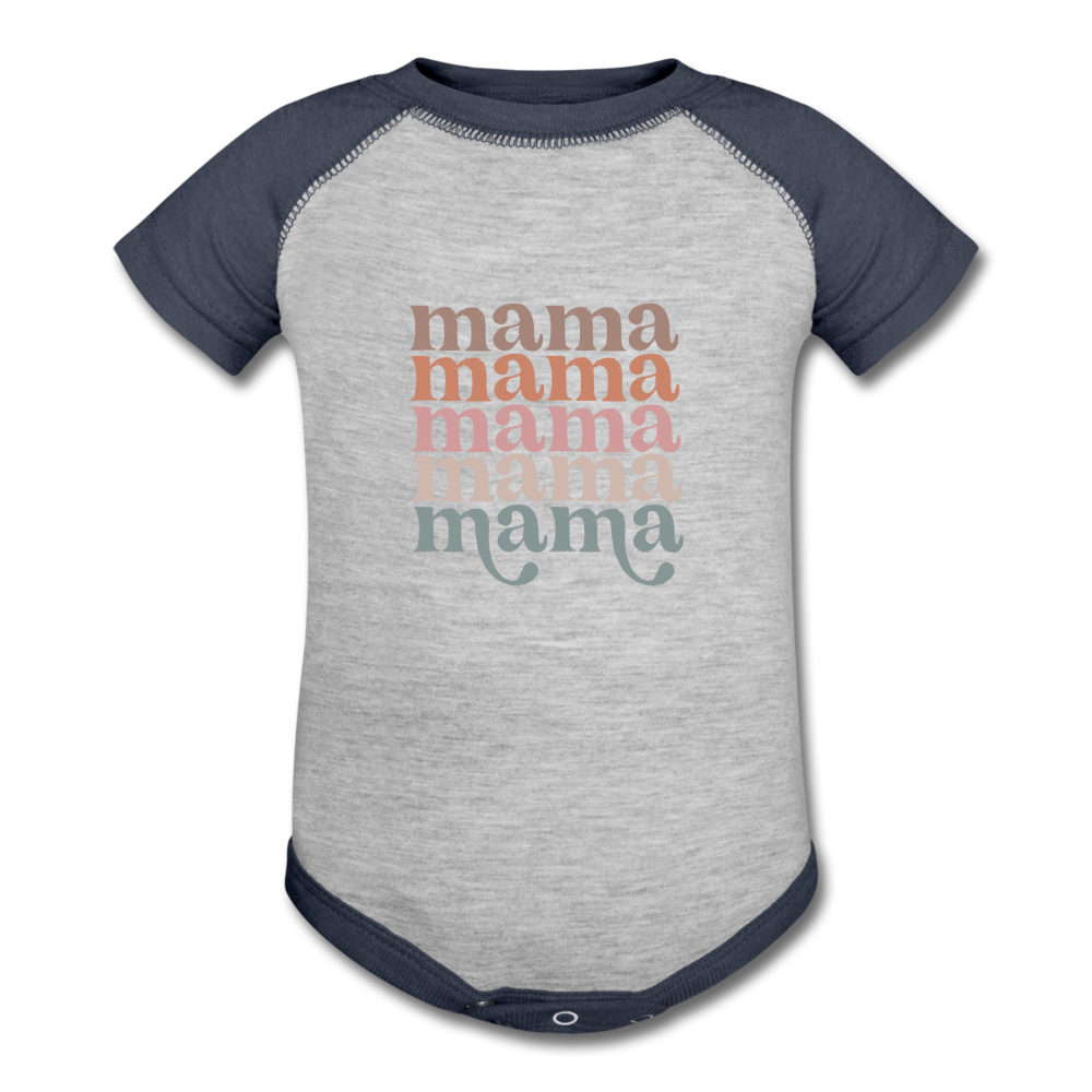 Mama Onsie - heather gray/navy
