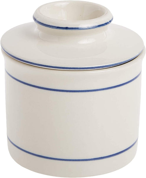 Norpro Glazed Stoneware Butter Keeper,White