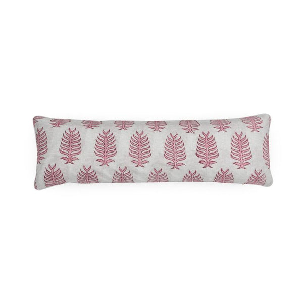 Pink block print lumbar