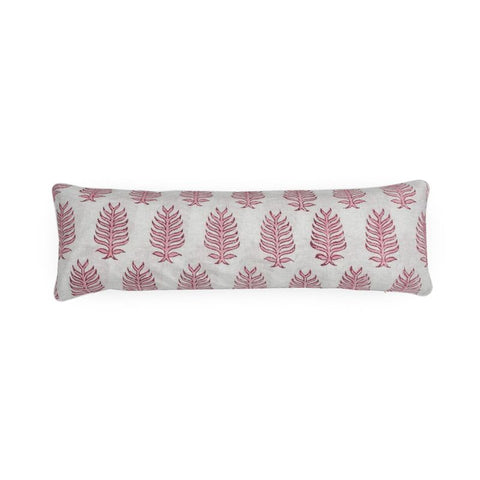 Pink block print lumbar