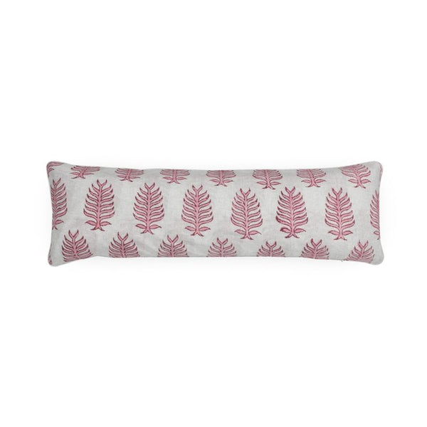 Pink block print lumbar