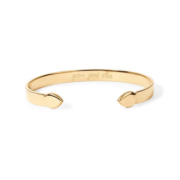 PAVOI 14K Gold Plated Stainless Steel Bangle Bracelets for Women | Inspirational Engraved Adjustable Mantra Cuff Bangle | Personalized Gift for Her Mom Sister | Birthday Gifts for Women