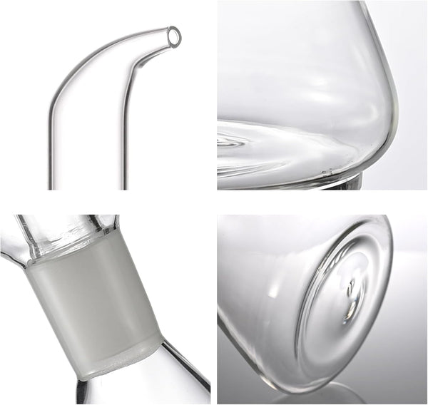 Cone Non Drip Oil Bottle for Kitchen,Vinegar Cruet,Easy Clean,12 Oz