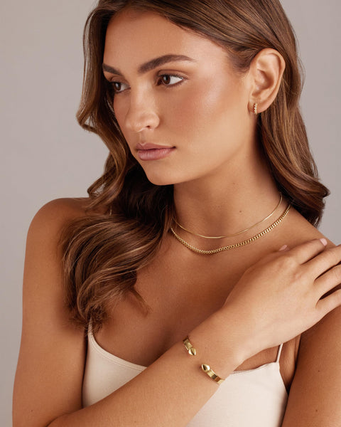 Mantra cuff 14K gold plated