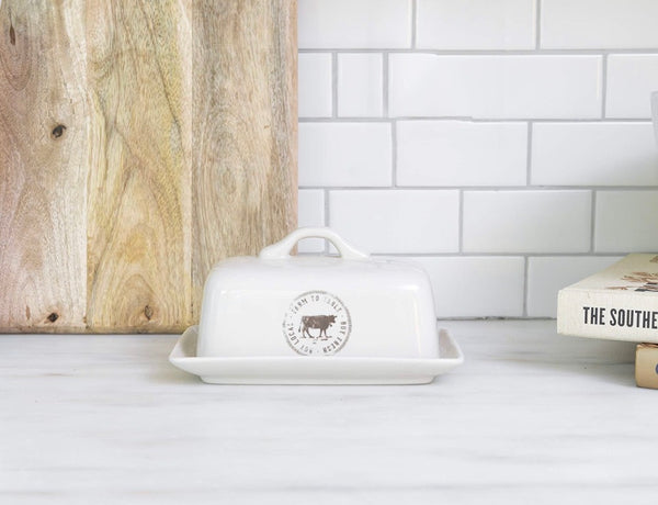 Stoneware Butter Dish