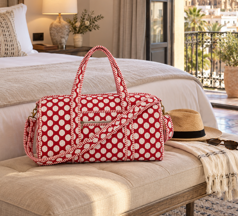 Isabel Block Print Duffle